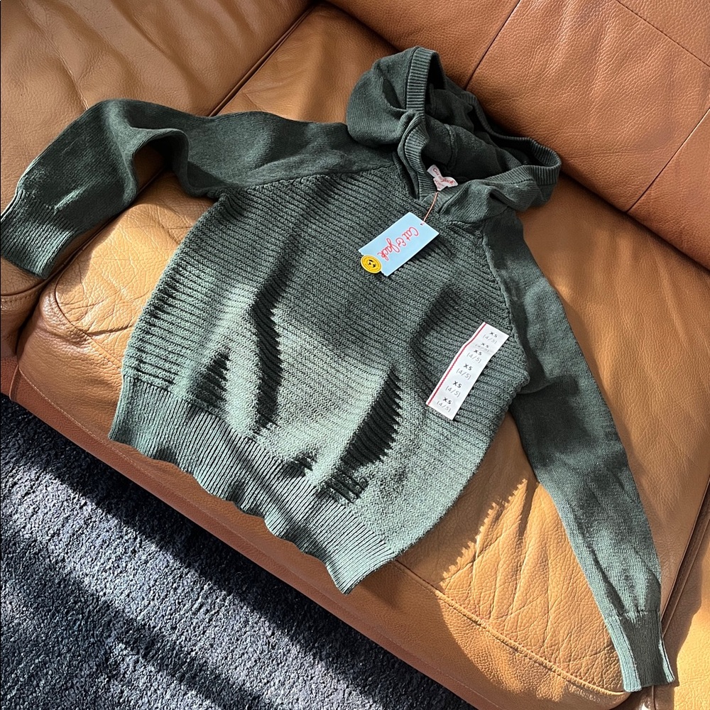 Cat & Jack (4/5) Ribbed Sweater Hoodie Kids Unisex